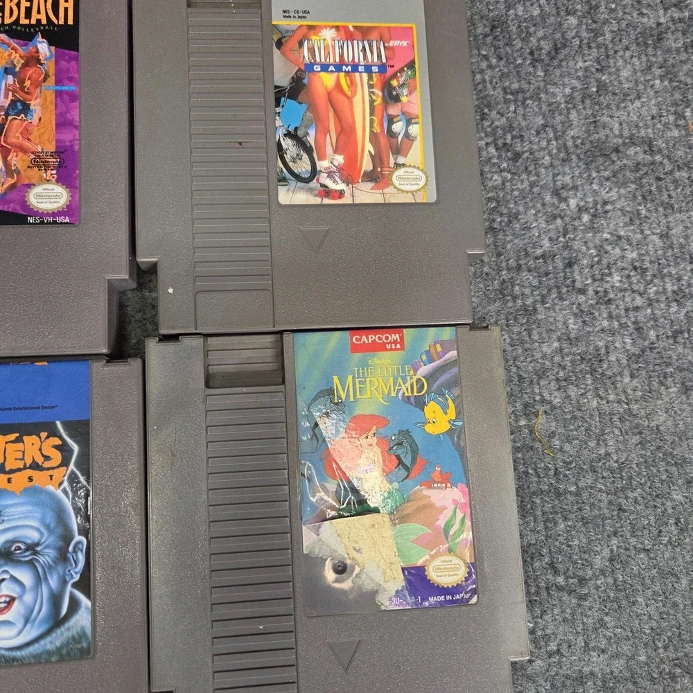Nintendo NES Authentic Lot‎ of 12 Little Mermaid Faxandu Festers Quest and More